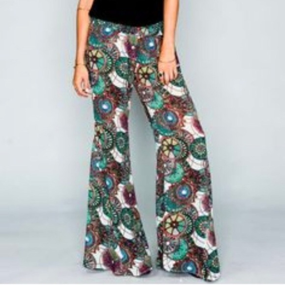 Show Me Your MuMu Multicolor Wide Leg Printed Pants